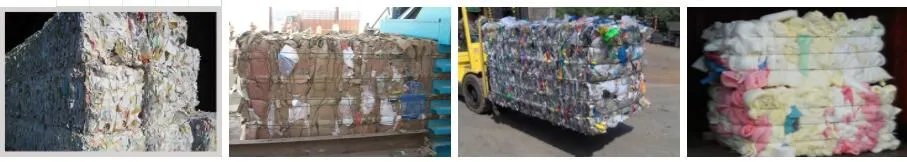 Horizontal Waste Paper Waste Rubber Tyre Baler Plastic Film Baler