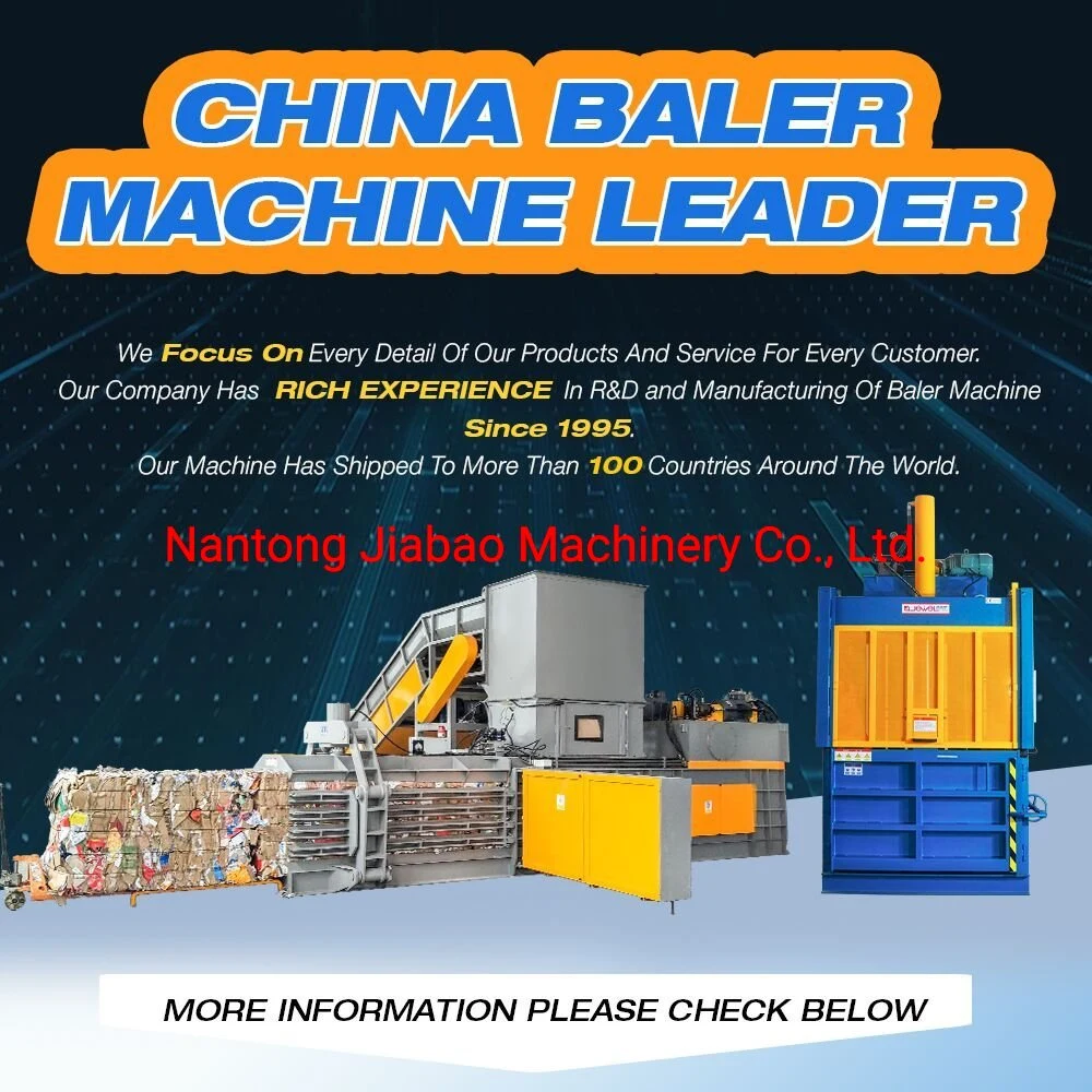 Vertical Hydraulic Baler Machine with Lifting Chamber for Textile/Non-Woven Fabric/Clothes/Used Clothes/Wipers/Textiles/Second Hand Clothes/Second Hand Clothing