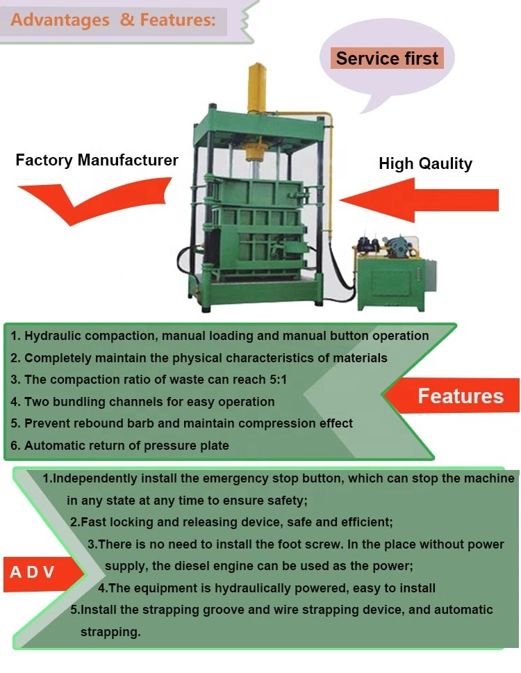 Vertical Hydraulic Pet Bottle Baler