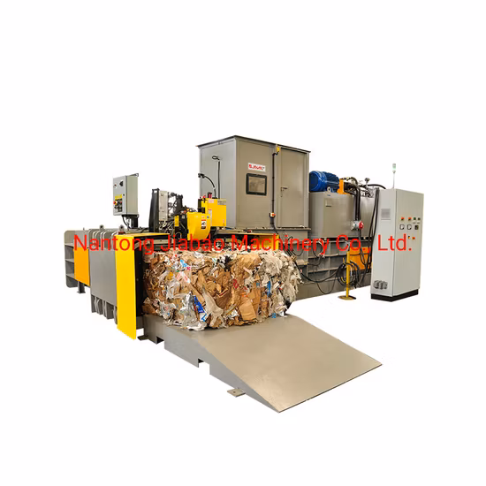 Automatische horizontale hydraulische Twin-RAM-Altpapier- und Kunststoffballenpresse
