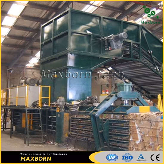 Hochwertige vollautomatische horizontale hydraulische Dual-RAM-Altpapierballenpresse/hydraulische Ballenpresse für Karton, Karton, Kunststoff und Stroh